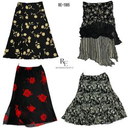Y2K Unique Floral Poly Skirts (RE-1185)