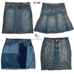 Y2K Britney Era Denim Midi Skirts (RE-1188)