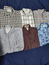 Columbia and The North Face cotton button shirts 1..