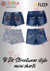 IQ0102 Y2k Streetwear style mini shorts
 - 12 Piec..