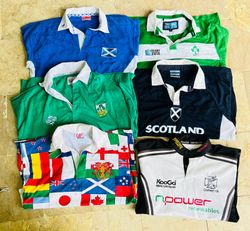 Mischung aus Vintage-Club-Rugby-Shirts Bundle 2