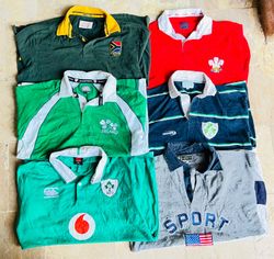Mélange de maillots de rugby de club vintage, lot ..