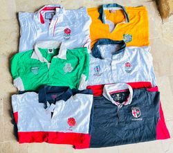 Mélange de lot de chemises de rugby vintage club 9