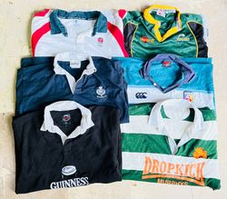 lot de 12 maillots de rugby vintage de club