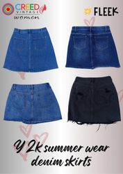 IQ0105 Y2k Sommerbekleidung Denim-Röcke - 08 Teile