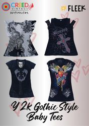 IQ0106 Y2k Gothic Stil Baby T-Shirts - 15 Stück