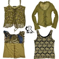 Y2K Earthy Tone  Mix Tops (RW-230)