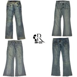 Jeans in Denim Y2K Unique Cyber Girl Era (RW-233)