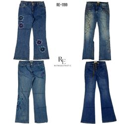 Y2K IT Girl Unique Denim Jeans (RE-1199)