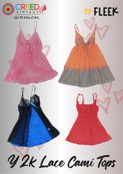 IQ0111 Y2k Lace Cami Tops - 08 Pieces