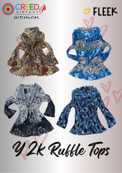 IQ0114 Y2k Ruffle Tops - 10 Pieces