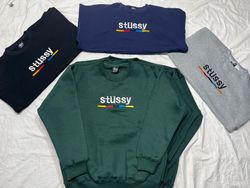 Rework Style Stussy Green Sweatshirt.