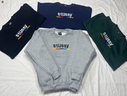 Rework Style Stussy Hedar Grey Sweatshirt.