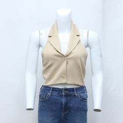 CV0169 Riprogettato Top Crop Senza Maniche per Don..