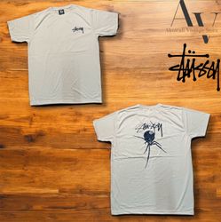 Stussy rework style 8ball spider Beige T shirts