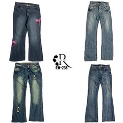 Jean en denim unique Y2K IT Girl (RW-238)