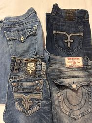 True religion Rock revival bootcut baggy jeans 12 ..