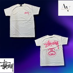Stussy rework style Double S white T shirts