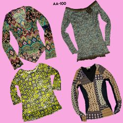 Y2K Grunge Einzigartige Vollärmel-Mesh-Tops (AA-10..