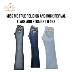 Miss Me True Religion and Rockrevival Flare amd st..