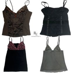 Y2K All Gothic Cami Tops (RE-1221)