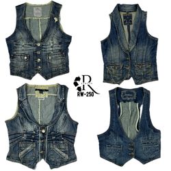 Y2K Unique Denim Waiscoats (RW-250)