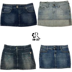 Y2K Britney Era Denim Micro Mini Skirts (RW-257)