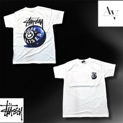 Stussy rework style born rised white t shirts
