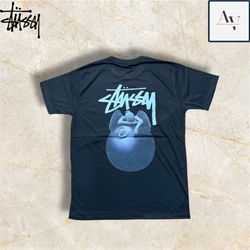 Stussy rework style angel black t shirts