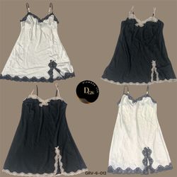 Black & White Luve Slip Dress – Effortless Eleganc..