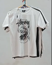 Cr-17 Reworked Men's Stussy Unique Printed T-Shirt