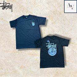 Stussy rework style 8bal Star t shirts in black