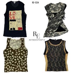 Y2K Tutto Nero Gotico Mix Tops (RE-1234)