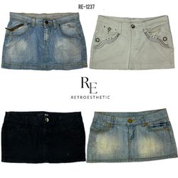 Gonne in denim mini Y2K Britney Era (RE-1237)