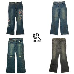Jeans flare in denim Uniqe Y2K (RW-261)