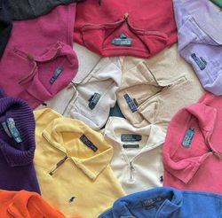 E003 Ralph Lauren 1/4 zip Sweaters / Half zip Swea..