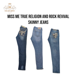 Miss Me True Religion e Rockrevival jeans skinny, ..