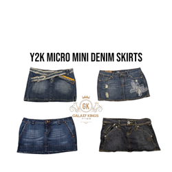 Gonne in denim micro mini Y2k