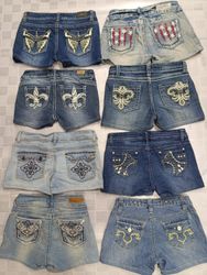 R79 Ladies Y2k Embellished Unbranded Sexy Hot Shor..