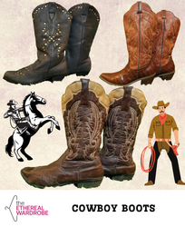 Paquete de 10 pcs de botas vaqueras Festival (RN#1..