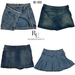Y2K Britney Era Denim Mini Skirts (RE-1251)