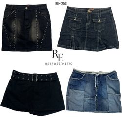 Faldas de mezclilla mini Y2K IT Girl (RE-1253)