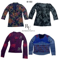 Y2K Grunge Full Sleeve Mesh Tops (RE-126..