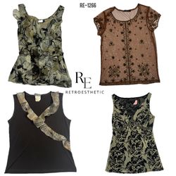 Y2K Earthy Tone Mix Tops (RE-1266)
