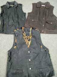HD846 Ladies Y2K Leather Vests - 13 pcs