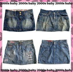 Y2K Denim Mini-Röcke-025
