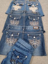HD843 Ladies Reworked Y2K Micro Mini Shorts - 18 p..