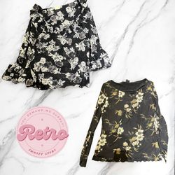 Bluse Y2K Noir Garden per donne: 10 pz