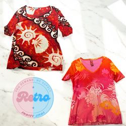 Y2K Sunset Swirl & Island Heat Tops for Women: 10 ..