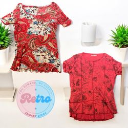Y2K Boho Rouge & Paisley Crush Tops for Women: 10 ..